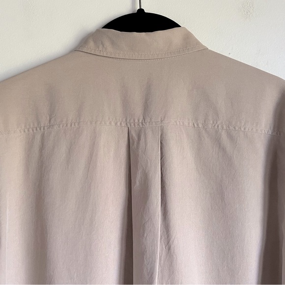 Everlane The Utility Shirt in Washable Silk ‘Burnt Sugar’  Brown Size 0 $150 - Picture 8 of 15